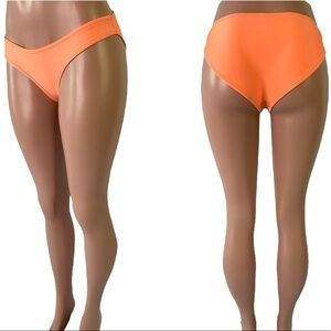 TRIANGL NEOPRENE ORANGE  NEON BIKINI BOTTOM LOW RISE POOL TRAVEL SWIMWEAR MEDIUM